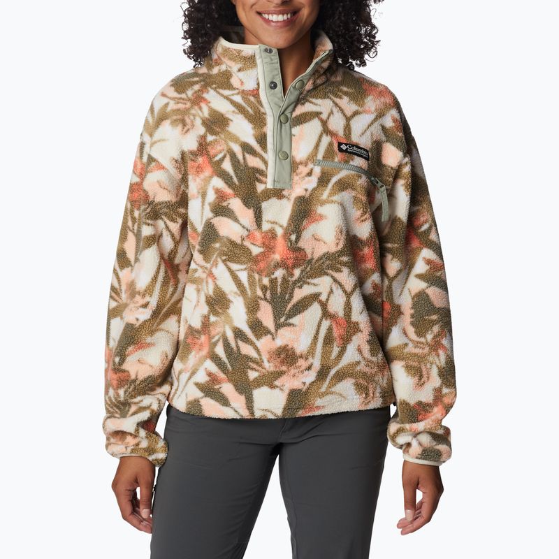 Bluză fleece pentru femei Columbia Helvetia Cropped Half Snap chalk floriculture 2014561194 4