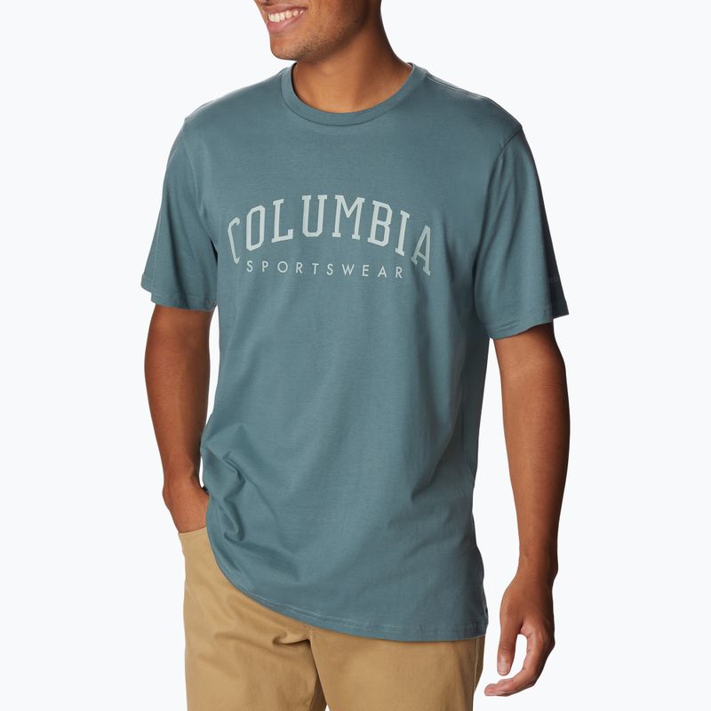 Tricou de trekking pentru bărbați Columbia Rockaway River Graphic verde 2022181