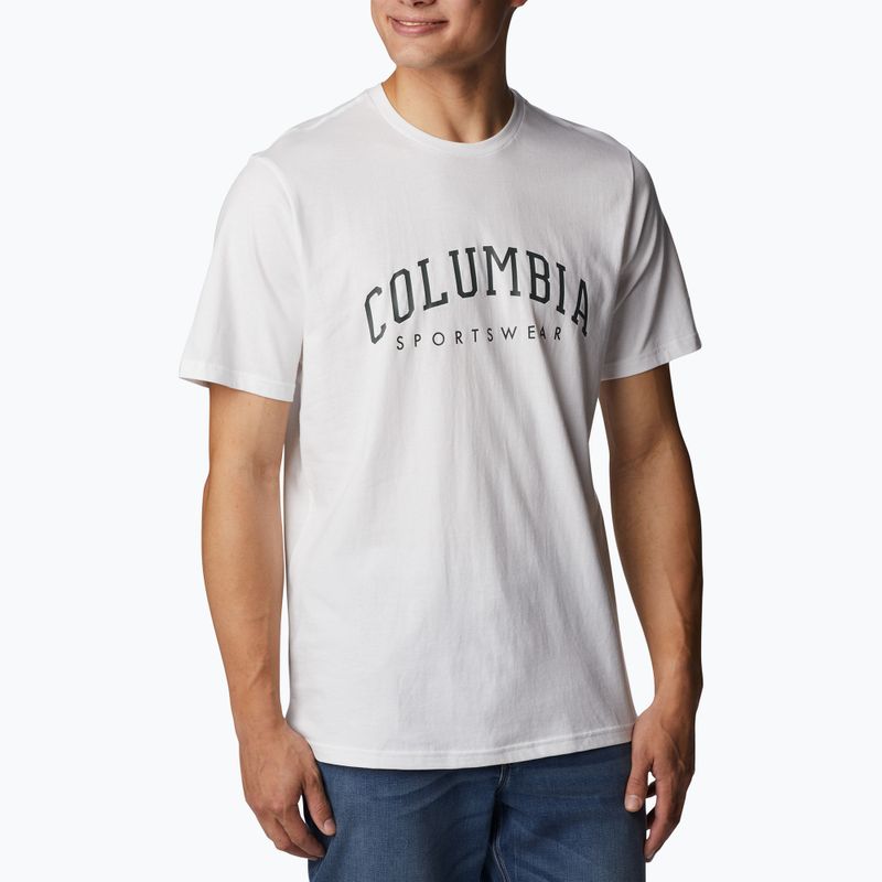 Tricou de trekking pentru bărbați Columbia Rockaway River Graphic alb 2022181 3