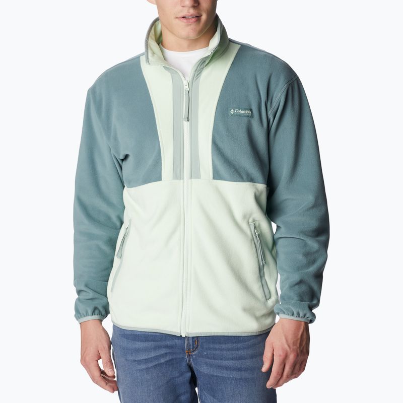 Bluză fleece pentru bărbați Columbia Back Bowl albastru-verde 1890764346
