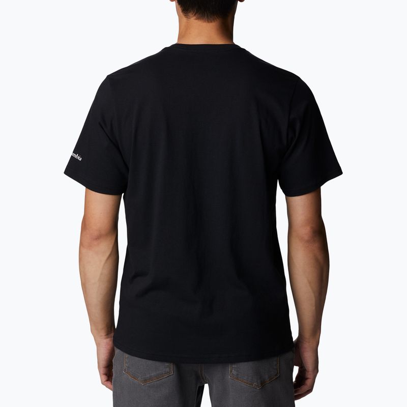 Tricou de trekking pentru bărbați Columbia Rockaway River Graphic negru 2036401 2