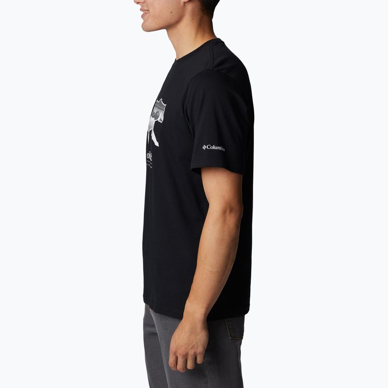 Tricou de trekking pentru bărbați Columbia Rockaway River Graphic negru 2036401 4