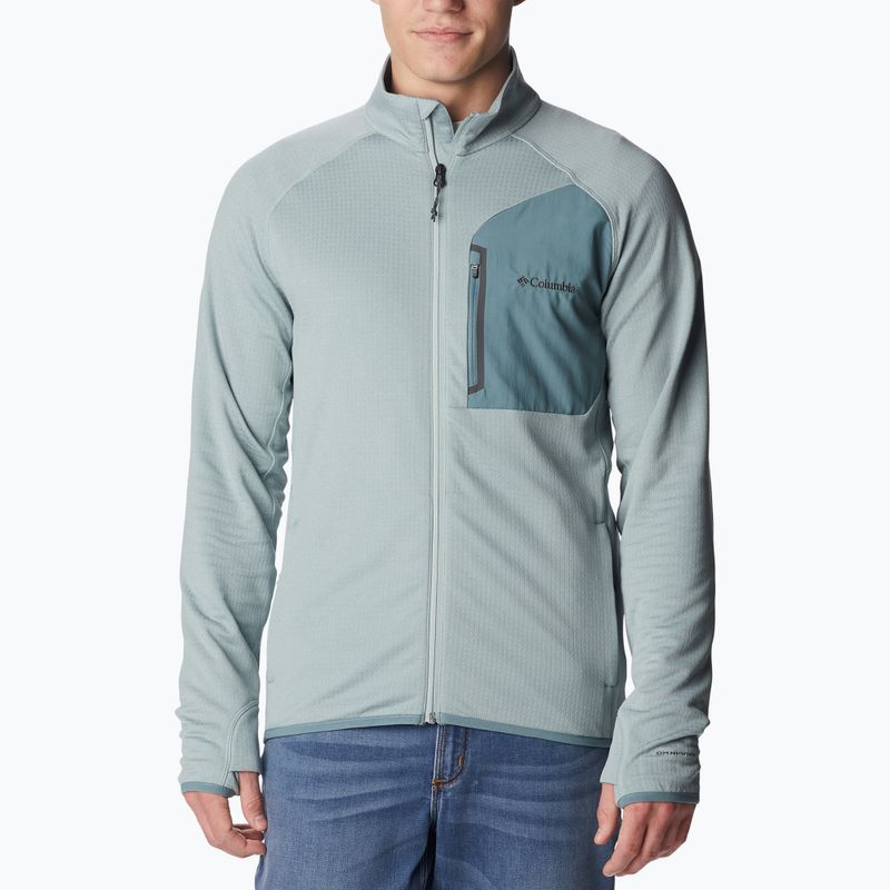 Bluză de trekking pentru bărbați Columbia Triple Canyon Full Zip albastră 2031311