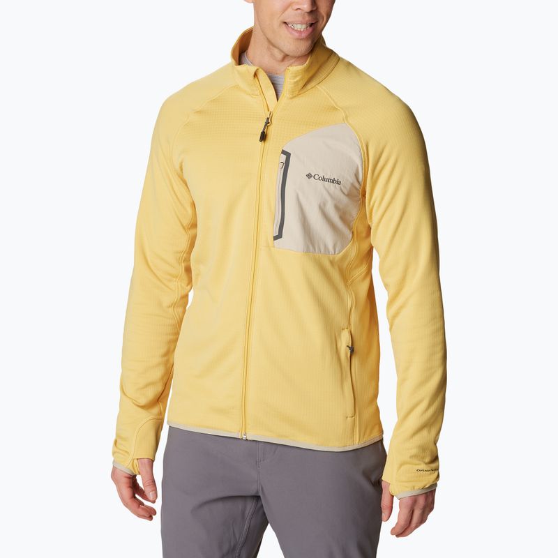 Bluză de trekking pentru bărbați Columbia Triple Canyon Full Zip galbenă 2031311
