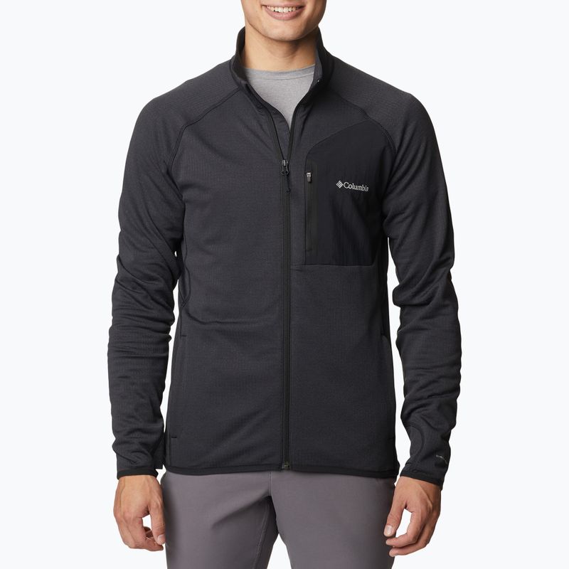 Bluză de trekking pentru bărbați Columbia Triple Canyon Full Zip neagră 2031311