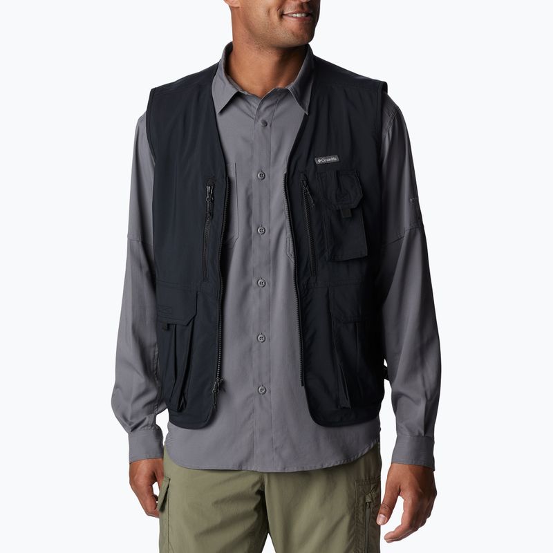 Vestă de trekking pentru bărbați Columbia Silver Ridge Utility neagră 2030733