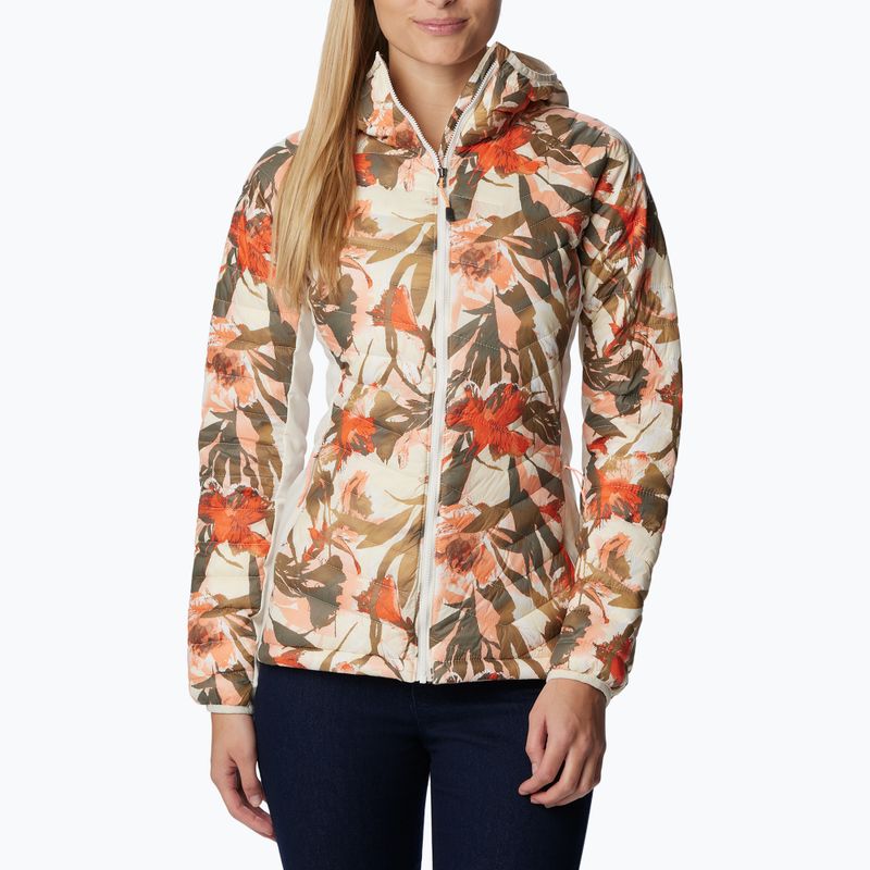 Geacă hibrid pentru femei Columbia Powder Pass Hooded chalk floriculture print 1773211191