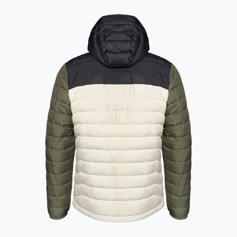 Jachetă cu glugă Columbia Powder Lite cu glugă pentru bărbați, de culoare închisă, de culoare verde piatră/shark/stone green 9