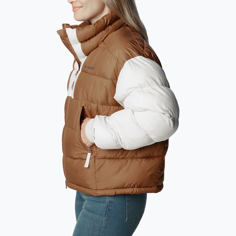 Columbia Pike Lake II Cropped jachetă în puf pentru femei de culoare camel maro/cretă 2