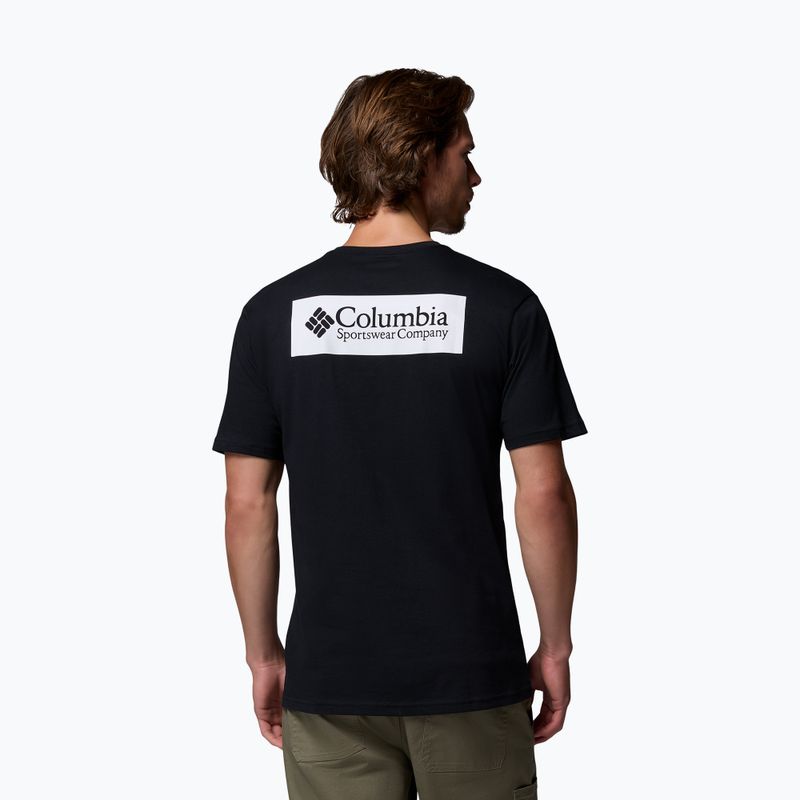 Tricou de trekking pentru bărbați Columbia North Cascades black/csc box logo 3