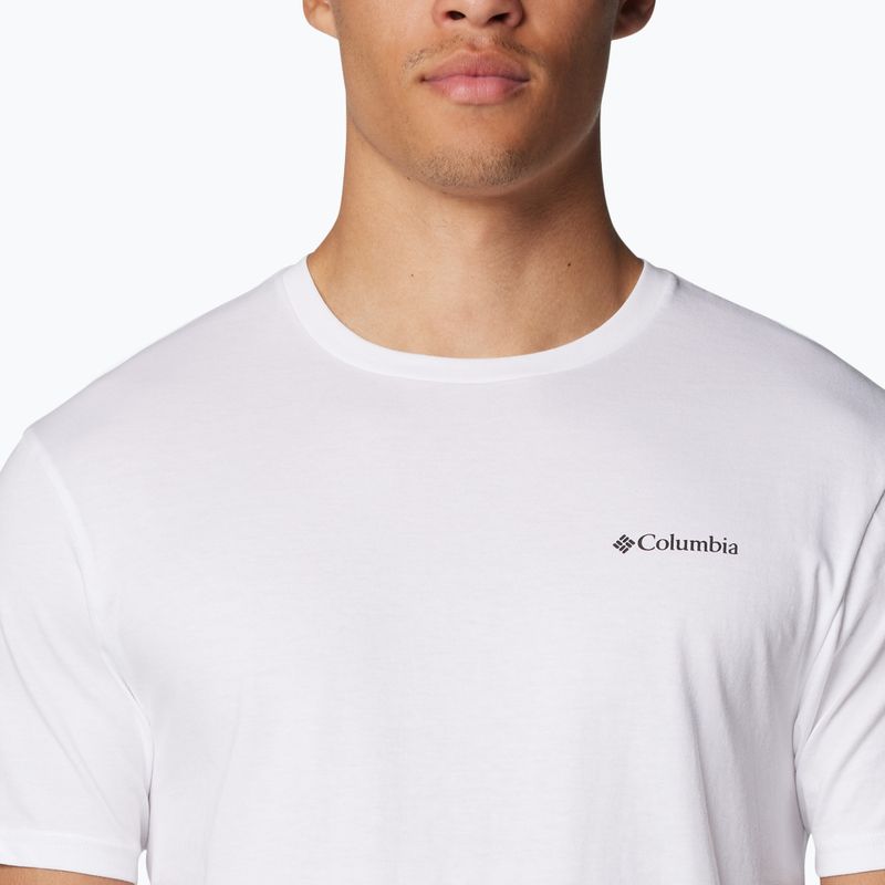 Tricou de trekking pentru bărbați Columbia North Cascades white/csc box logo 4