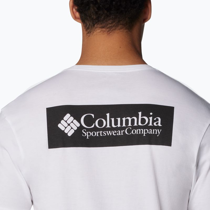 Tricou de trekking pentru bărbați Columbia North Cascades white/csc box logo 5