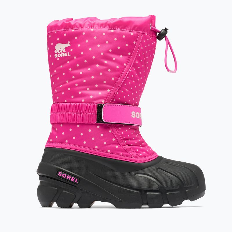 Sorel Flurry Print Girls fucsia fizz/black cizme de trekking pentru copii 8