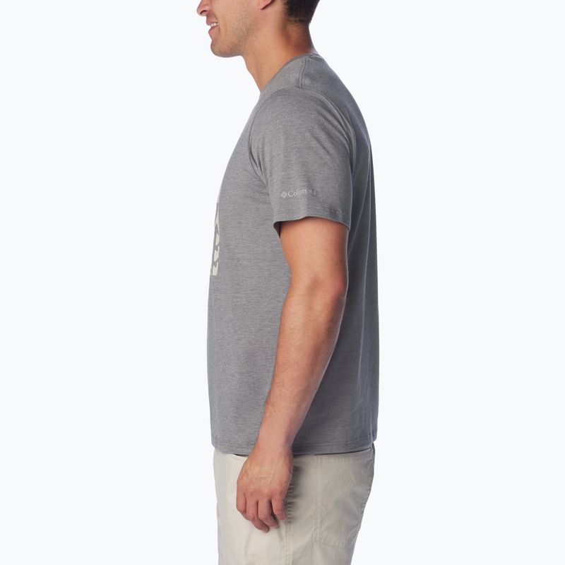 Tricou de trekking pentru bărbați Columbia Sun Trek Short city grey heather/simple gorge 4