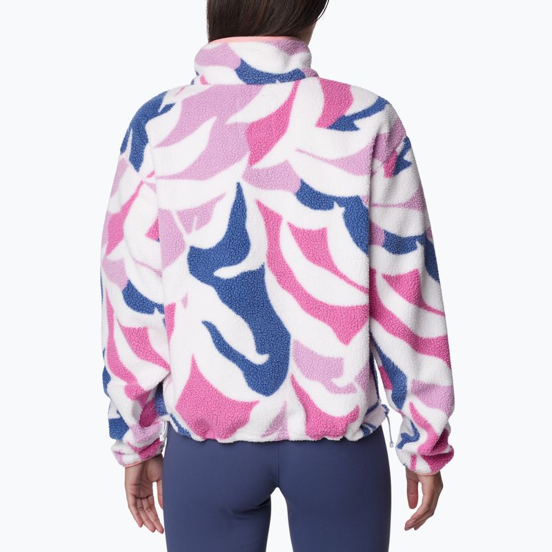 Bluză polar pentru femei Columbia Helvetia Cropped 1/2 cosmos floristic print/eve/salmon rose 2