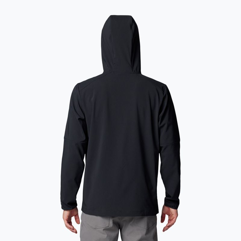 Bluză de trekking pentru bărbați Columbia Tech Softshell Hoodie black 2