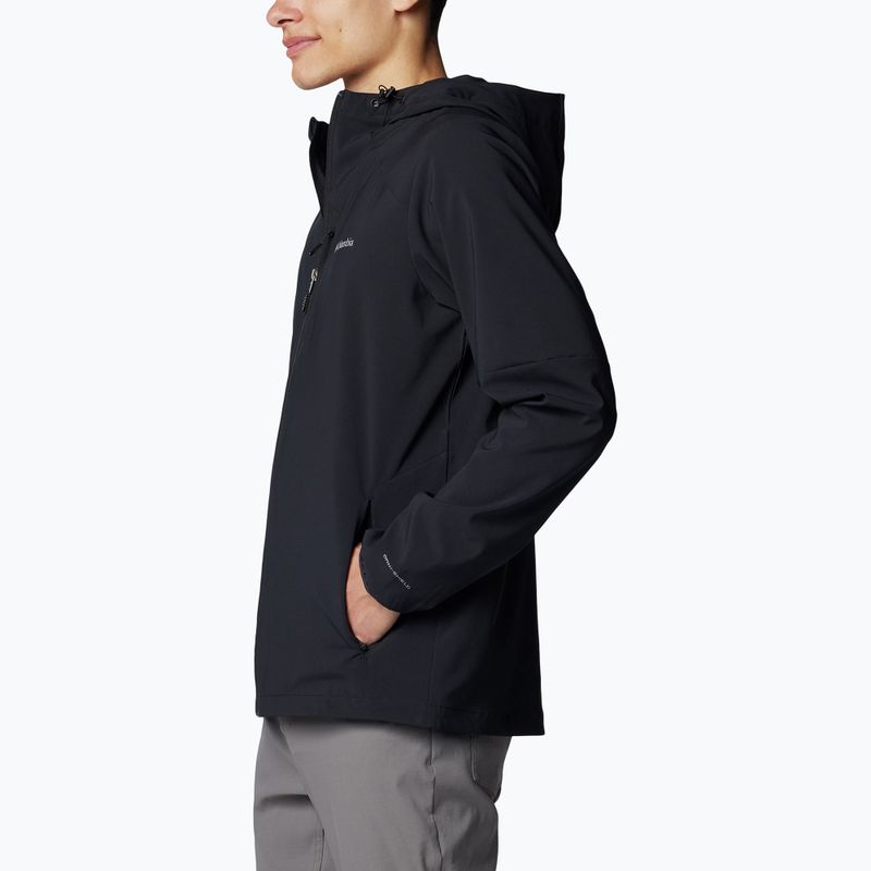 Bluză de trekking pentru bărbați Columbia Tech Softshell Hoodie black 3