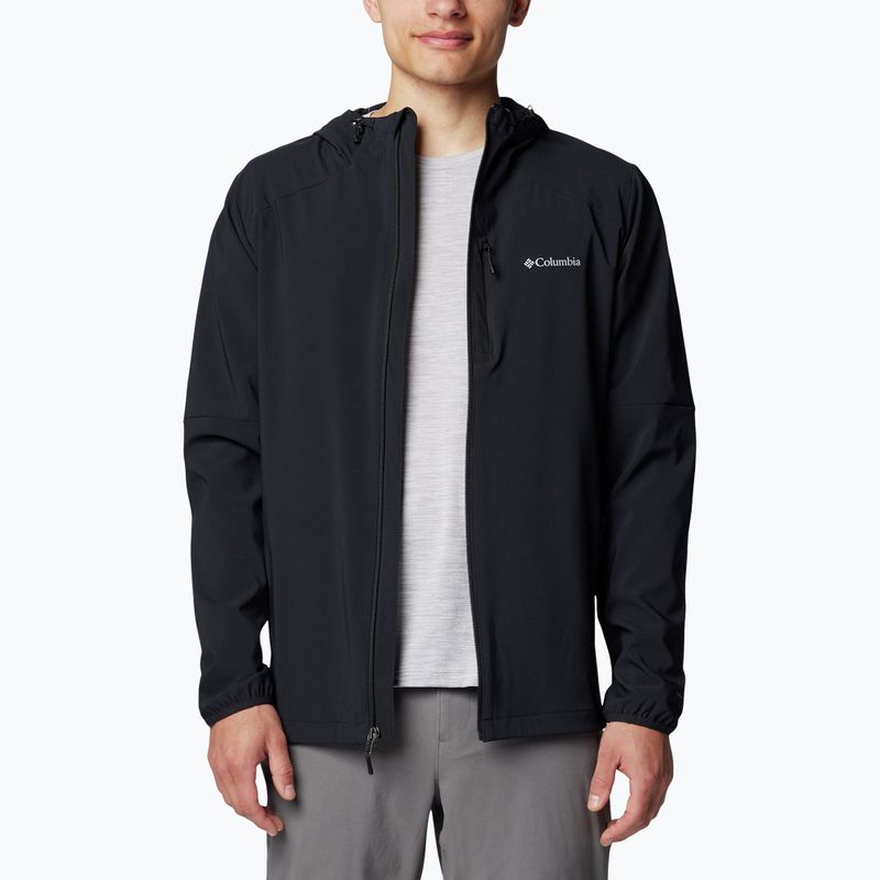 Bluză de trekking pentru bărbați Columbia Tech Softshell Hoodie black 4