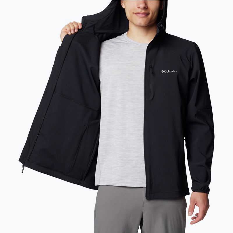 Bluză de trekking pentru bărbați Columbia Tech Softshell Hoodie black 5