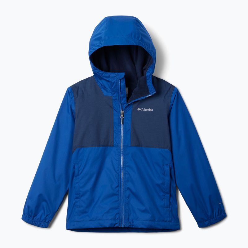 Geacă de ploaie pentru copii Columbia Rainy Trails II Fleece mountain blue/ collegiate navy slub