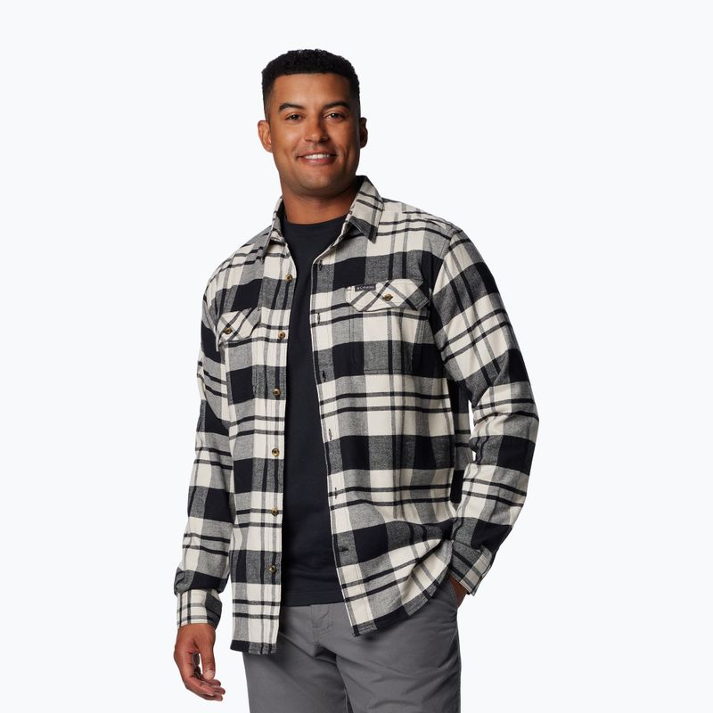 Bărbați Columbia Flare Gun Stretch Flanel negru River Crossing plaid cămașă 4