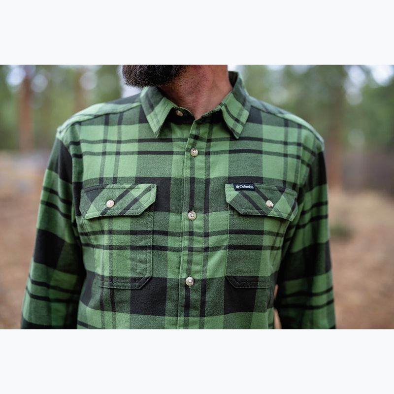 Bărbați Columbia Flare Gun Stretch Flannel Canteen River Crossing Plaid Shirt 9