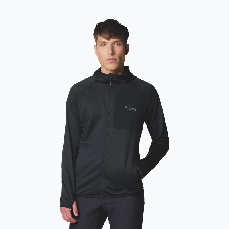 Bliză pentru bărbați Columbia Triple Canyon Grid Fleece Hooded Full Zip II black 4