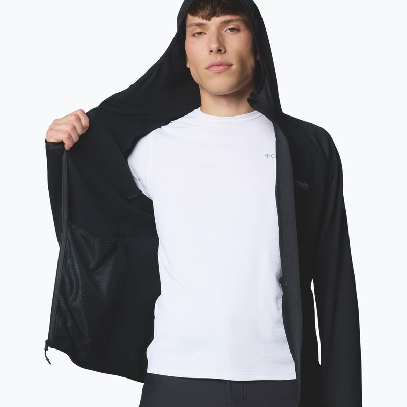 Bliză pentru bărbați Columbia Triple Canyon Grid Fleece Hooded Full Zip II black 5