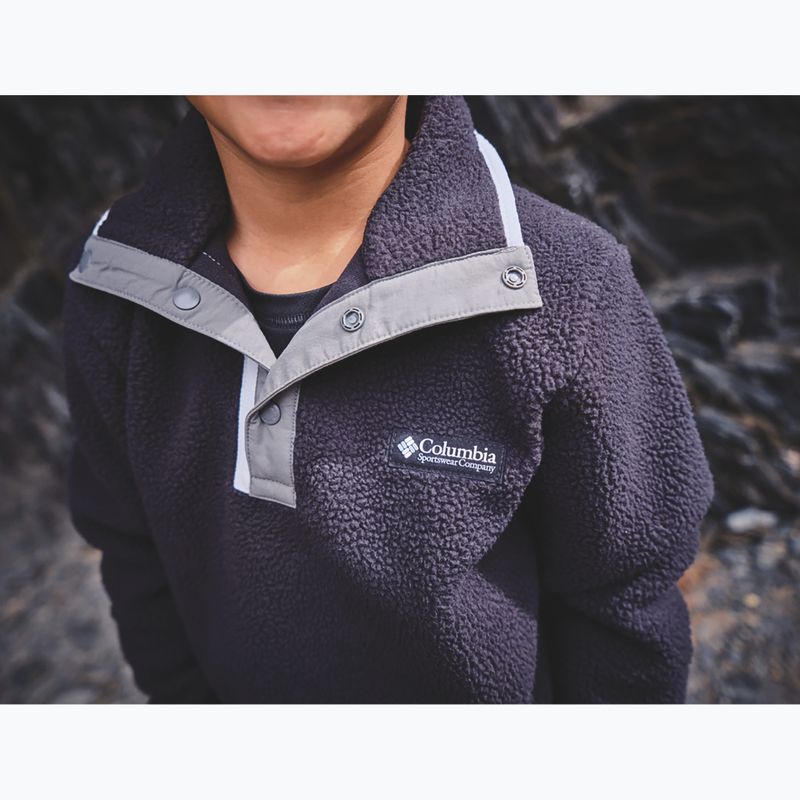 Bluză fleece pentru copii Columbia Halvetia II Half Snap Fleece black/city grey 6