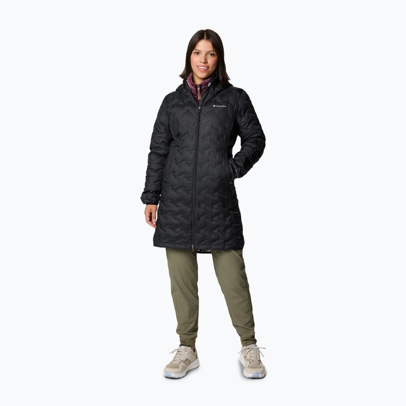 Palton Columbia Delta Ridge II Long Down negru pentru femei 2