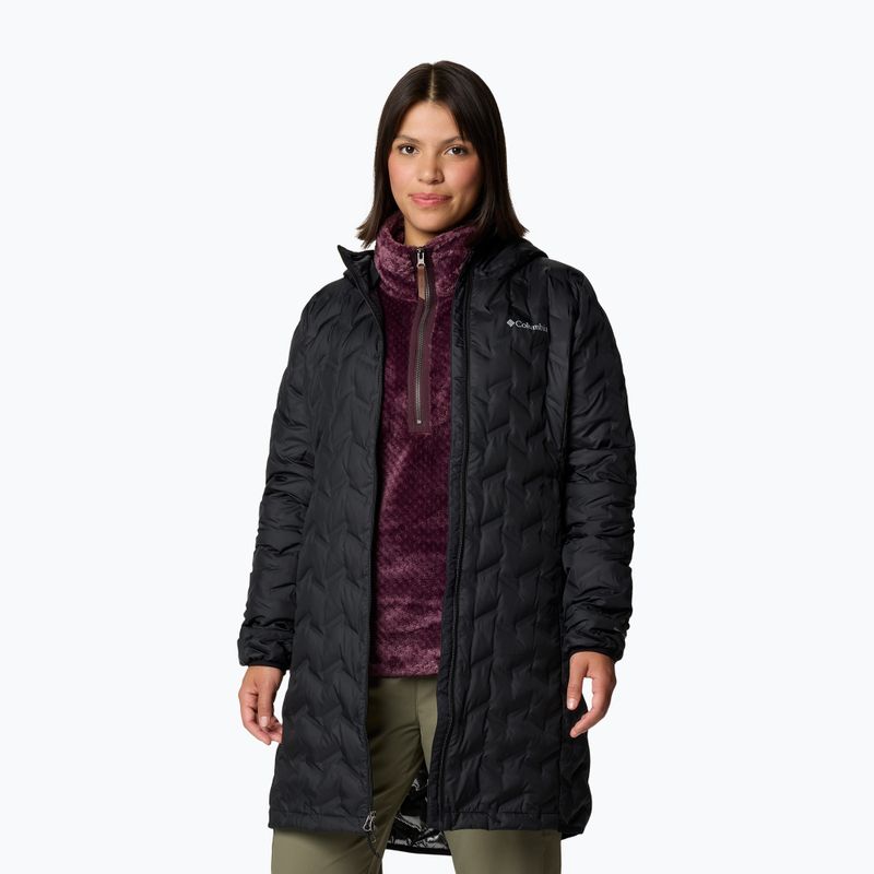 Palton Columbia Delta Ridge II Long Down negru pentru femei 5