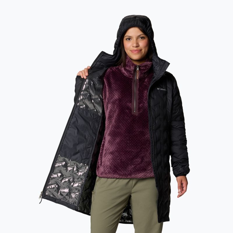 Palton Columbia Delta Ridge II Long Down negru pentru femei 8