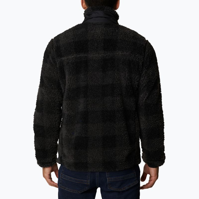 Bărbați Columbia Winter Pass imprimate Fleece hanorac negru chec 2