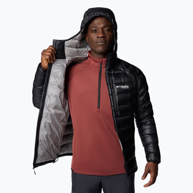 Columbia Arctic Crest Down Hooded Jacket negru pentru bărbați 6