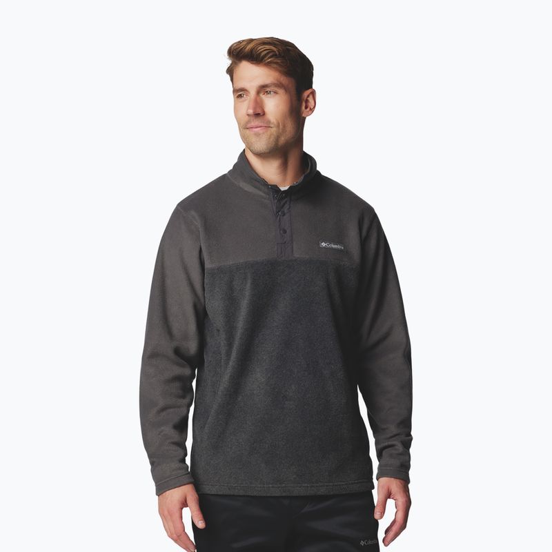 Bluză fleece pentru bărbați Columbia Steens Mountain Half Snap II charcoal heather/shark