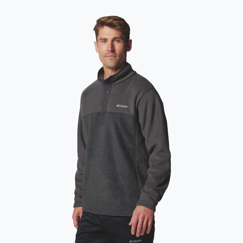 Bluză fleece pentru bărbați Columbia Steens Mountain Half Snap II charcoal heather/shark 4