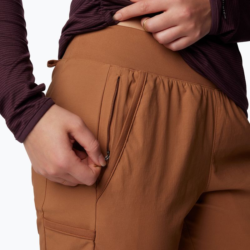 Pantaloni de trekking pentru femei Columbia Leslie Falls Pull-On camel brown 6