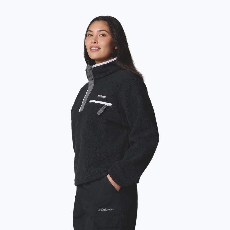 Bluză fleece pentru femei Columbia Helvetia II Cropped Half Snap Fleece black 4