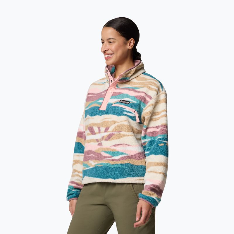 Bluză pentru femei Columbia Helvetia II Printed Cropped Half Snap river blue/rogue walley 4