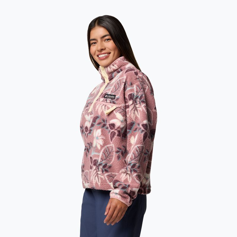 Bluză pentru femei Columbia Helvetia II Printed Cropped Half Snap fig pasteled/multi 3