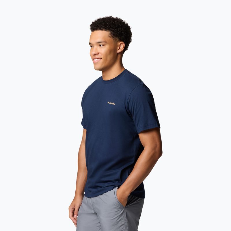 Tricou pentru bărbați Columbia Kettle River Back Graphic Tee collegiate navy 3