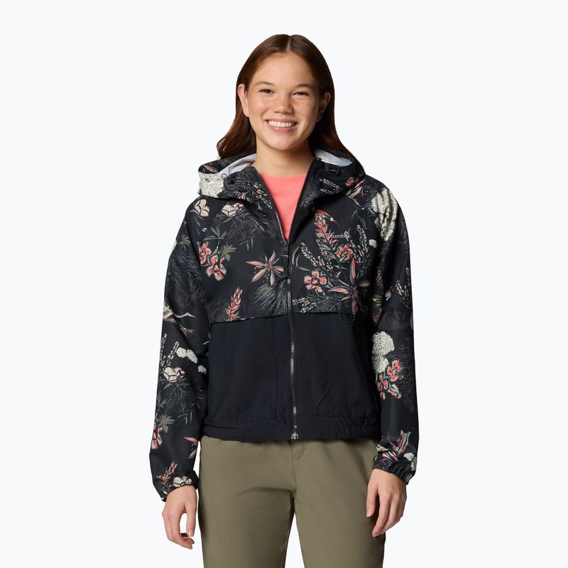 Geacă de vânt pentru femei Columbia Spire Valley Printed Windbreaker black outbacked