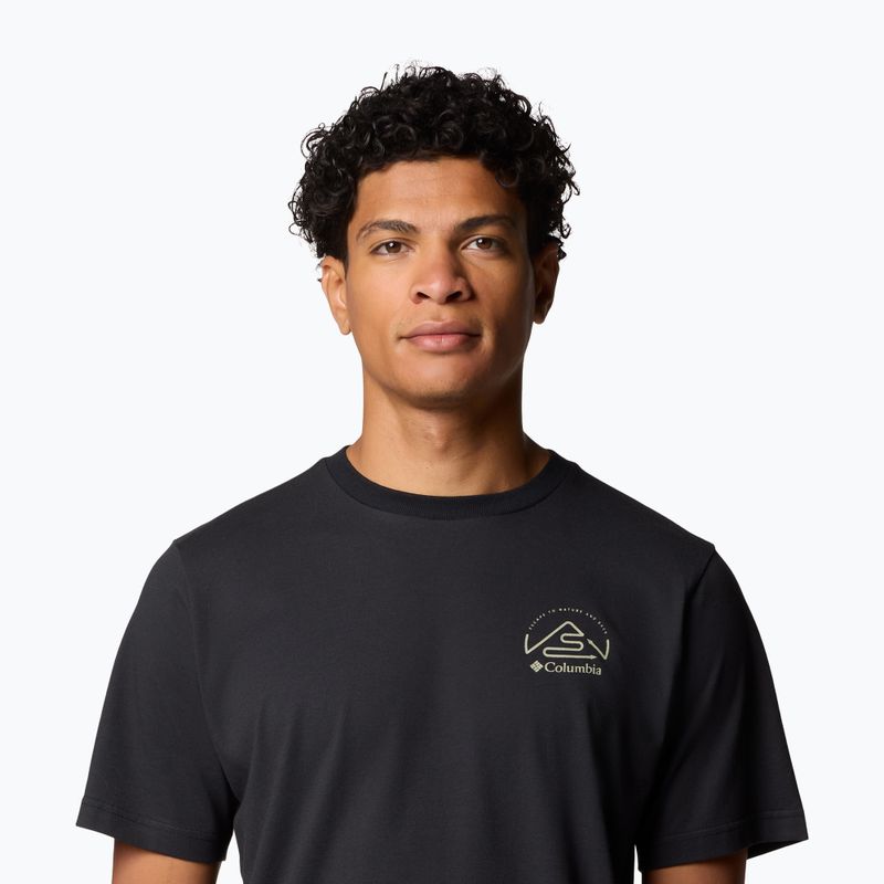 Tricou pentru bărbați Columbia Tunnel Valley Graphic Tee black/naturally inclined 5
