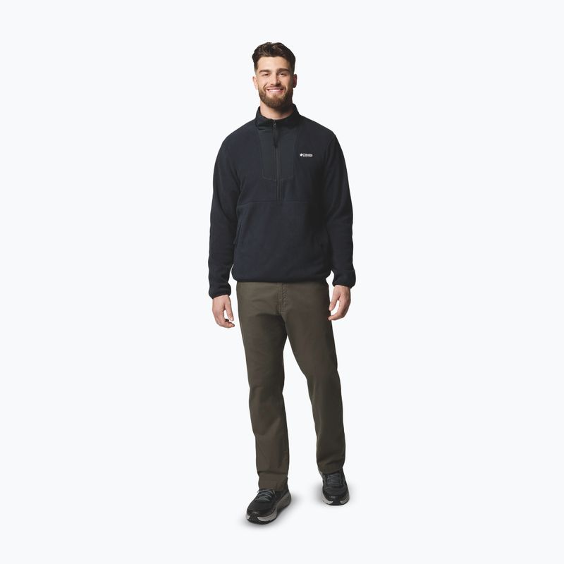 Bluză pentru bărbați Columbia Sequoia Grove Half Zip Fleece black 2