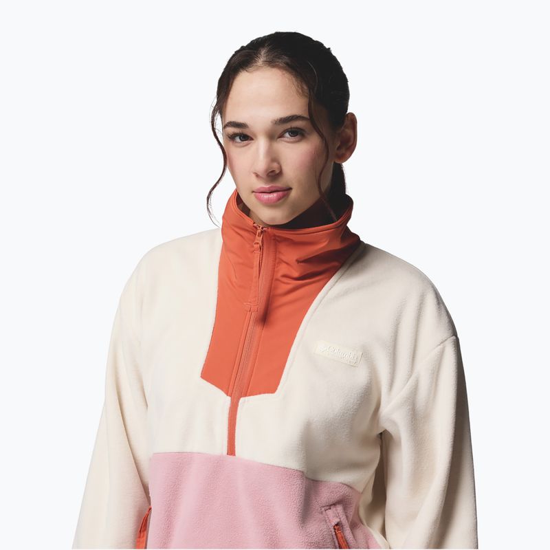 Bluză pentru femei Columbia Sequoia Grove 1/2 Zip Fleece chalk/eraser pink/tuscan 5