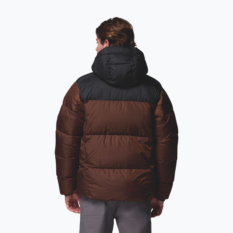 Geacă izolată pentru bărbați Columbia Puffect II Hooded tobacco/black 3