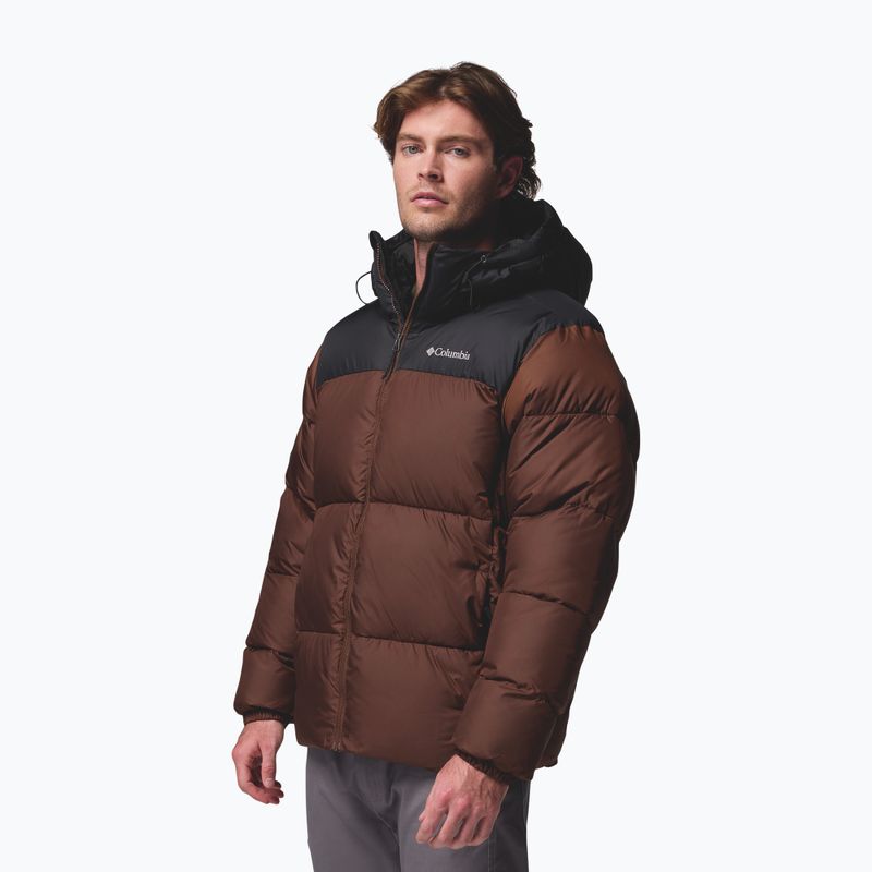 Geacă izolată pentru bărbați Columbia Puffect II Hooded tobacco/black 4