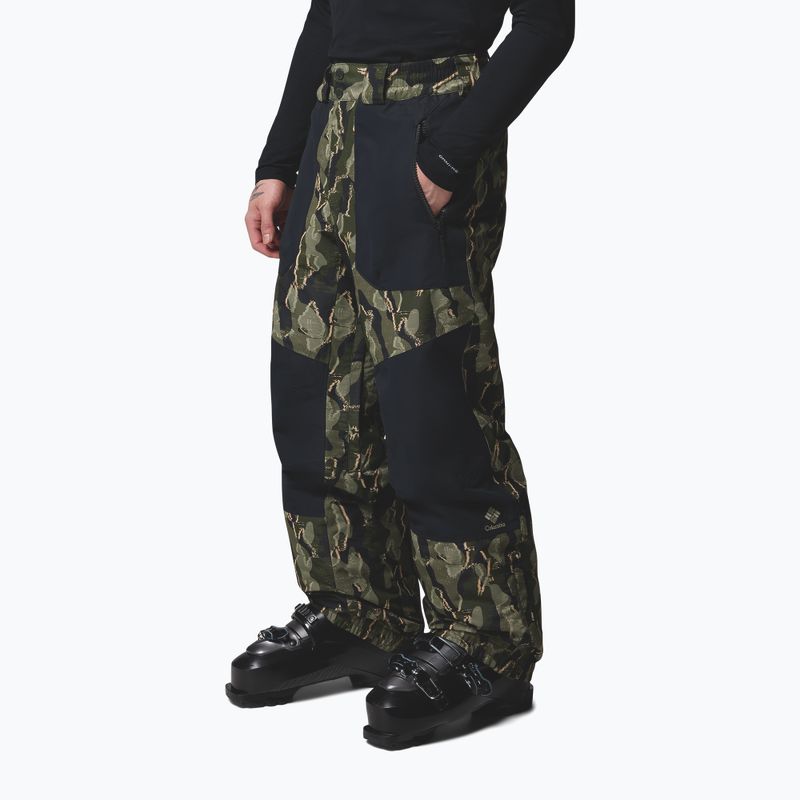 Pantaloni de snowboard pentru bărbați Columbia Coreshot Printed greenscape treebark print/black 4
