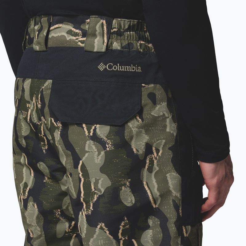 Pantaloni de snowboard pentru bărbați Columbia Coreshot Printed greenscape treebark print/black 6
