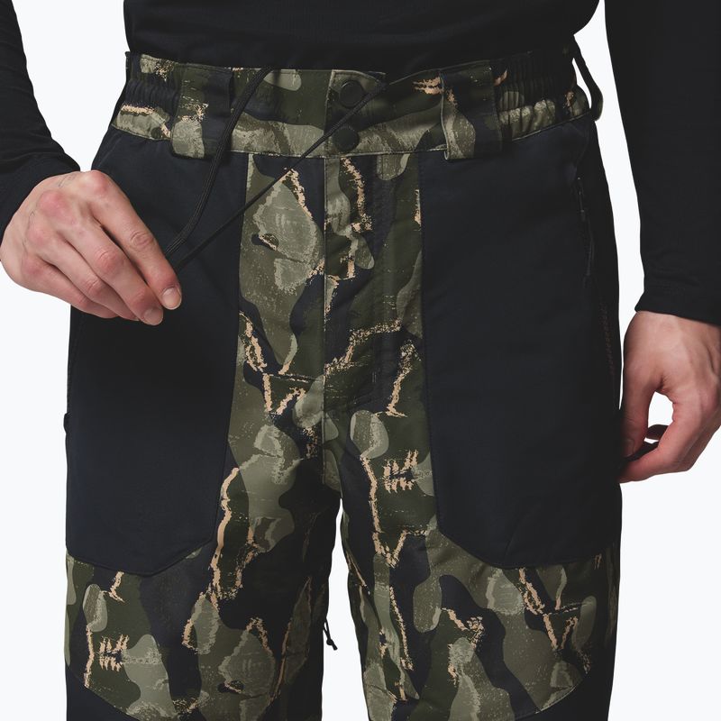 Pantaloni de snowboard pentru bărbați Columbia Coreshot Printed greenscape treebark print/black 7